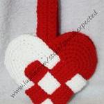 Crocheted Woven Heart Bask..