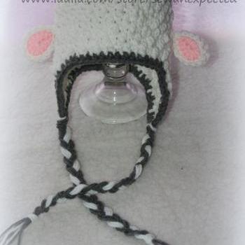 Baby Lamb earflap beanie